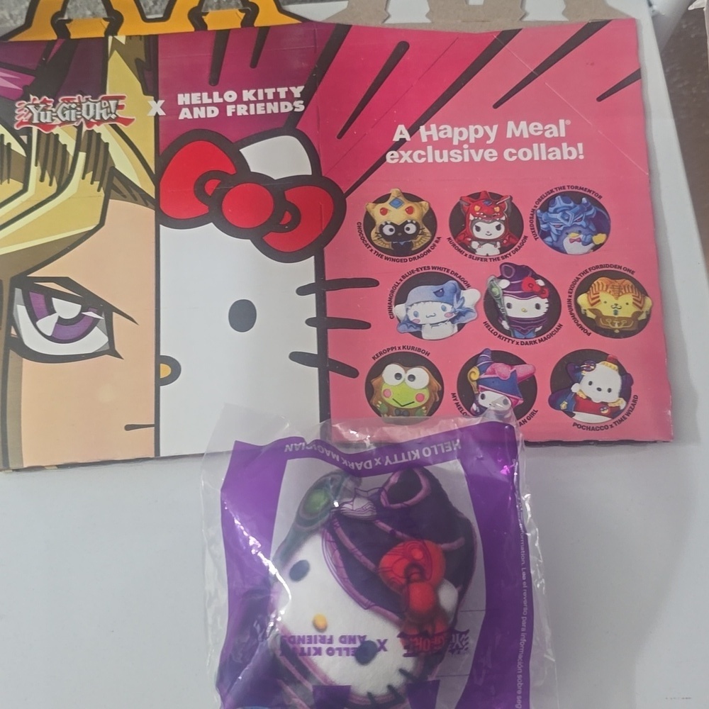 Hello kitty ×dark magician McDonald's toy NWT